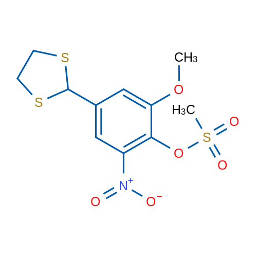 4-(1,3-Dithiolan-2-yl)-2-methoxy-6-nitrophenyl methanesulfonate 1g