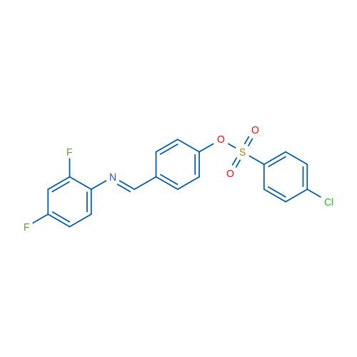 4-[(1E)-[(2,4-Difluorophenyl)imino]methyl]phenyl 4-chlorobenzene-1-sulfonate 1g