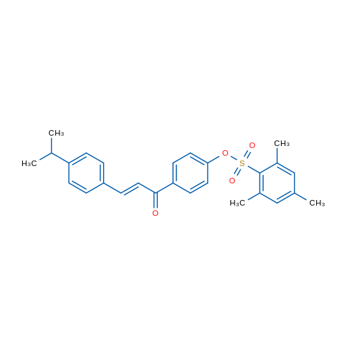 4-[(2E)-3-[4-(Propan-2-yl)phenyl]prop-2-enoyl]phenyl 2,4,6-trimethylbenzene-1-sulfonate 1g