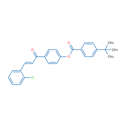 4-[(2E)-3-(2-Chlorophenyl)prop-2-enoyl]phenyl 4-tert-butylbenzoate 1g