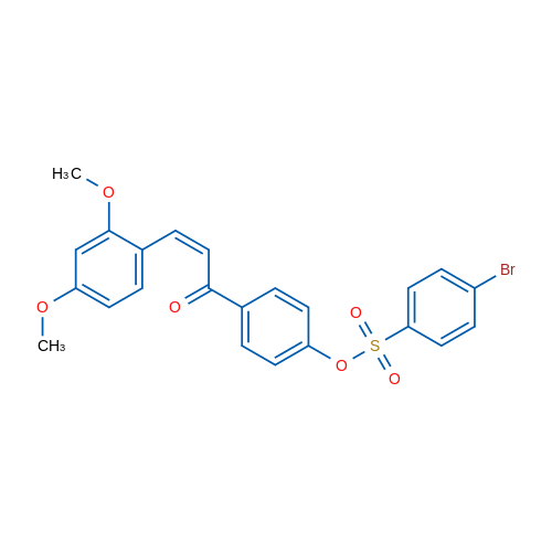 4-[(2Z)-3-(2,4-Dimethoxyphenyl)prop-2-enoyl]phenyl 4-bromobenzene-1-sulfonate 1g