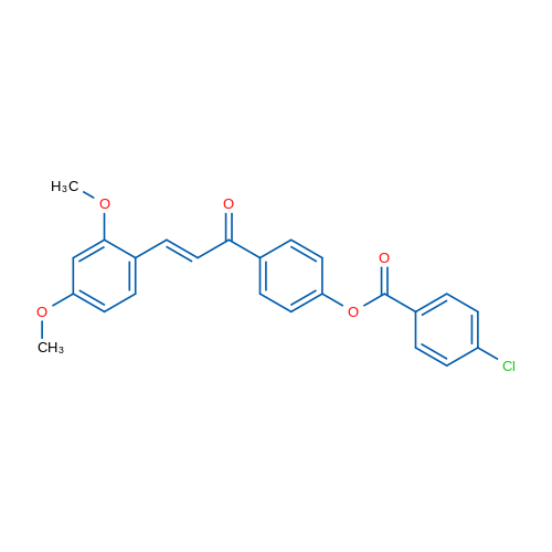 4-[(2E)-3-(2,4-Dimethoxyphenyl)prop-2-enoyl]phenyl 4-chlorobenzoate 1g