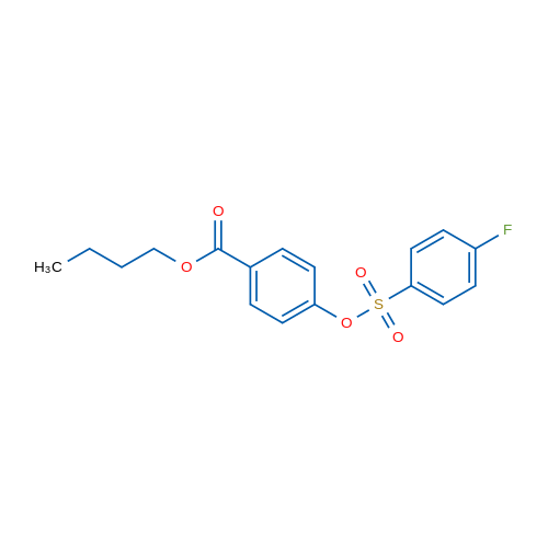 Butyl 4-[(4-fluorobenzenesulfonyl)oxy]benzoate 1g