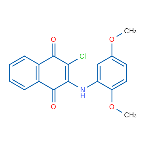 2-Chloro-3-[(2,5-dimethoxyphenyl)amino]-1,4-dihydronaphthalene-1,4-dione 1g