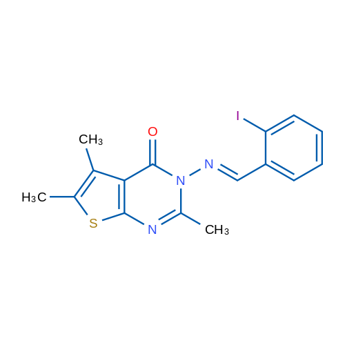 3-((2-Iodobenzylidene)amino)-2,5,6-trimethylthieno[2,3-d]pyrimidin-4(3H)-one 1g