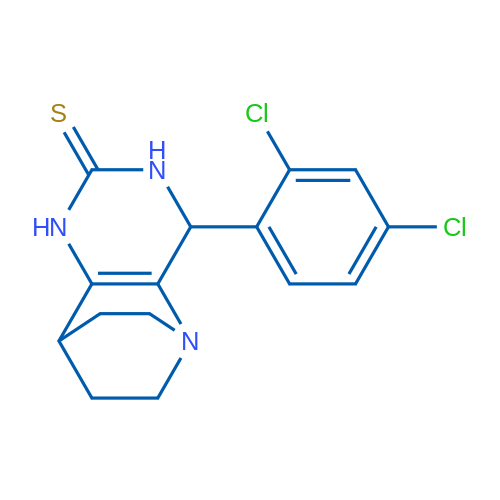 3-(2,4-Dichlorophenyl)-1,4,6-triazatricyclo[6.2.2.0^{2,7}]dodec-2(7)-ene-5-thione 1g
