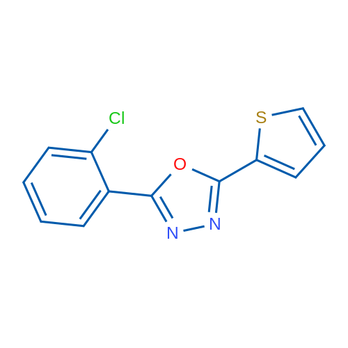 2-(2-Chlorophenyl)-5-(thiophen-2-yl)-1,3,4-oxadiazole 1g