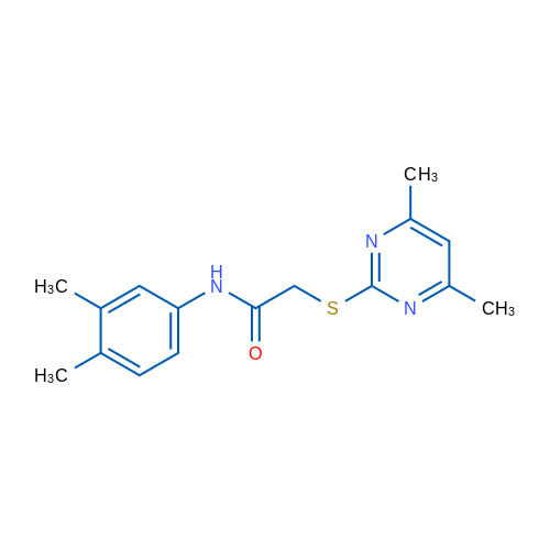 N-(3,4-Dimethylphenyl)-2-[(4,6-dimethylpyrimidin-2-yl)sulfanyl]acetamide 1g