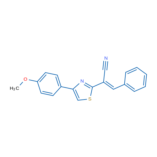 (2E)-2-[4-(4-Methoxyphenyl)-1,3-thiazol-2-yl]-3-phenylprop-2-enenitrile 1g