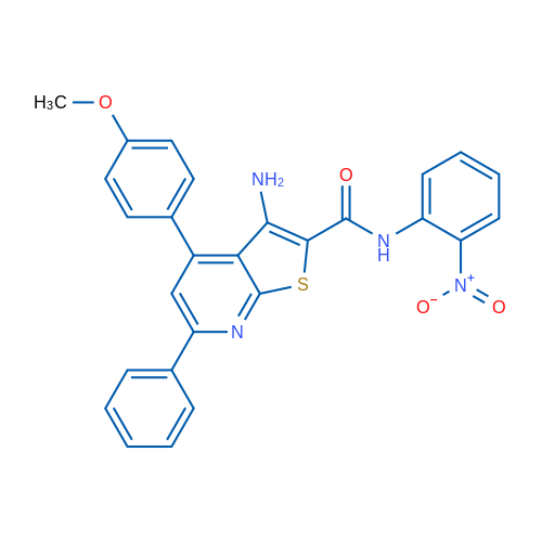 3-Amino-4-(4-methoxyphenyl)-N-(2-nitrophenyl)-6-phenylthieno[2,3-b]pyridine-2-carboxamide 1g