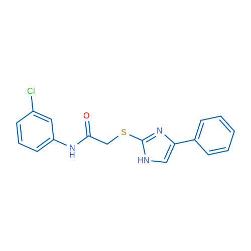 N-(3-Chlorophenyl)-2-((4-phenyl-1H-imidazol-2-yl)thio)acetamide 1g
