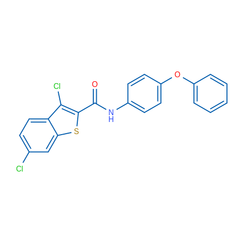 3,6-Dichloro-N-(4-phenoxyphenyl)benzo[b]thiophene-2-carboxamide 1g