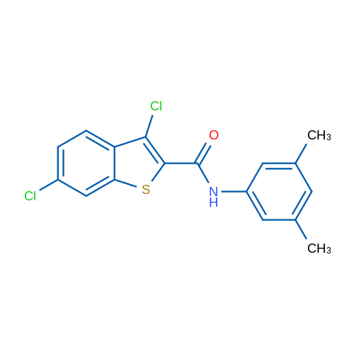 3,6-Dichloro-N-(3,5-dimethylphenyl)benzo[b]thiophene-2-carboxamide 1g