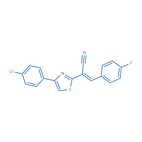 (2E)-2-[4-(4-Chlorophenyl)-1,3-thiazol-2-yl]-3-(4-fluorophenyl)prop-2-enenitrile 1g
