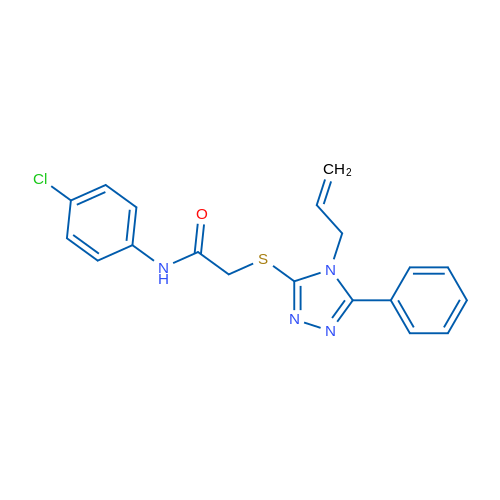 2-((4-Allyl-5-phenyl-4H-1,2,4-triazol-3-yl)thio)-N-(4-chlorophenyl)acetamide 1g