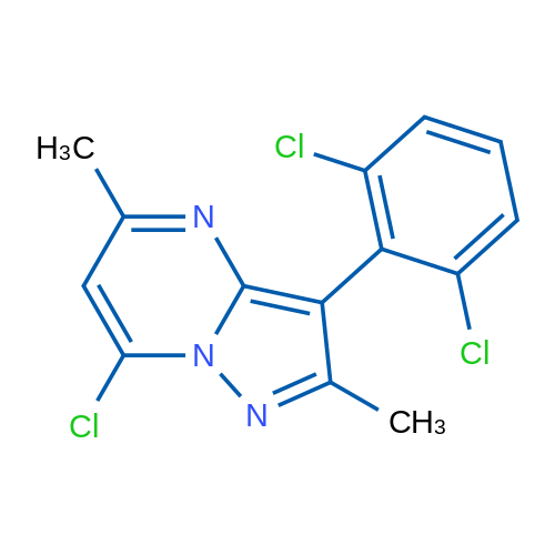 7-Chloro-3-(2,6-dichlorophenyl)-2,5-dimethylpyrazolo[1,5-a]pyrimidine 1g