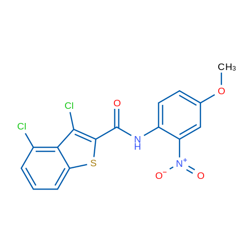 3,4-Dichloro-N-(4-methoxy-2-nitrophenyl)benzo[b]thiophene-2-carboxamide 1g