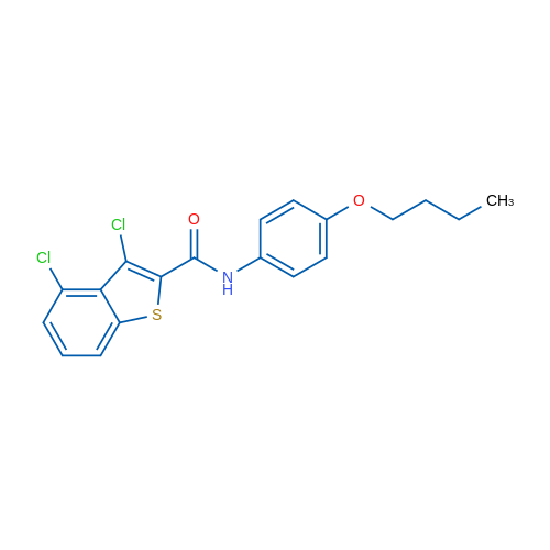 N-(4-Butoxyphenyl)-3,4-dichlorobenzo[b]thiophene-2-carboxamide 1g