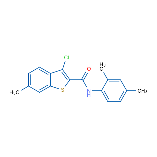 3-Chloro-N-(2,4-dimethylphenyl)-6-methylbenzo[b]thiophene-2-carboxamide 1g