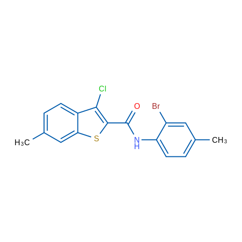 N-(2-Bromo-4-methylphenyl)-3-chloro-6-methylbenzo[b]thiophene-2-carboxamide 1g