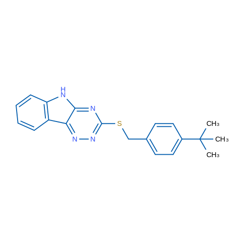 3-((4-(tert-Butyl)benzyl)thio)-5H-[1,2,4]triazino[5,6-b]indole 1g
