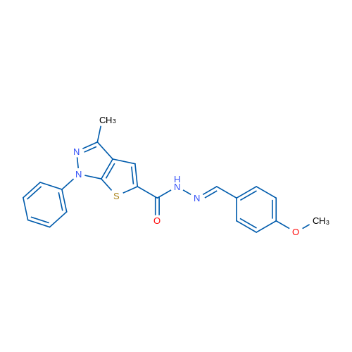 N'-(4-Methoxybenzylidene)-3-methyl-1-phenyl-1H-thieno[2,3-c]pyrazole-5-carbohydrazide 1g