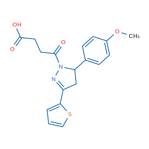 4-(5-(4-Methoxyphenyl)-3-(thiophen-2-yl)-4,5-dihydro-1H-pyrazol-1-yl)-4-oxobutanoic acid 1g