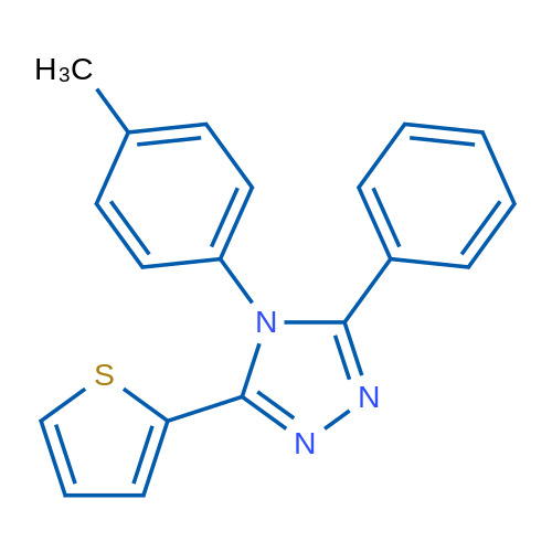 3-Phenyl-5-(thiophen-2-yl)-4-(p-tolyl)-4H-1,2,4-triazole 1g