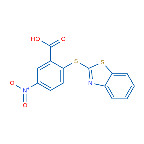 2-(Benzo[d]thiazol-2-ylthio)-5-nitrobenzoic acid 5g