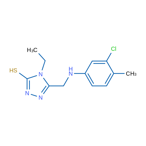 5-(((3-Chloro-4-methylphenyl)amino)methyl)-4-ethyl-4H-1,2,4-triazole-3-thiol 1g