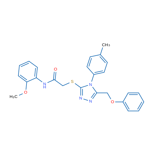 N-(2-Methoxyphenyl)-2-((5-(phenoxymethyl)-4-(p-tolyl)-4H-1,2,4-triazol-3-yl)thio)acetamide 1g