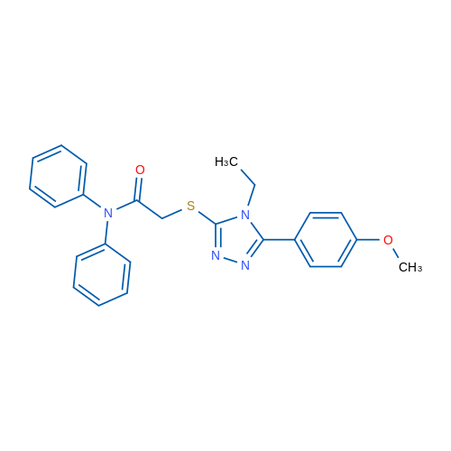 2-((4-Ethyl-5-(4-methoxyphenyl)-4H-1,2,4-triazol-3-yl)thio)-N,N-diphenylacetamide 1g