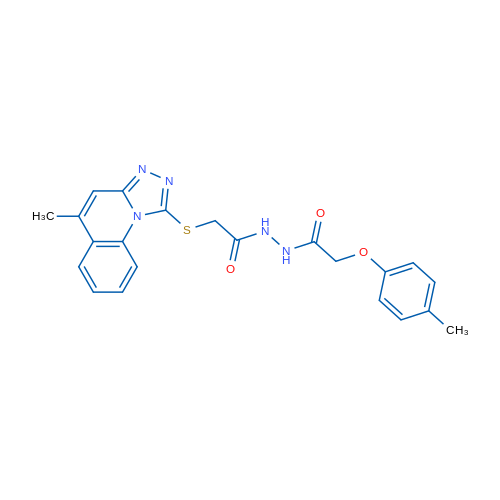 2-((5-Methyl-[1,2,4]triazolo[4,3-a]quinolin-1-yl)thio)-N'-(2-(p-tolyloxy)acetyl)acetohydrazide 1g