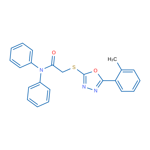 N,N-Diphenyl-2-((5-(o-tolyl)-1,3,4-oxadiazol-2-yl)thio)acetamide 1g