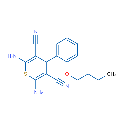 2,6-Diamino-4-(2-butoxyphenyl)-4H-thiopyran-3,5-dicarbonitrile 1g