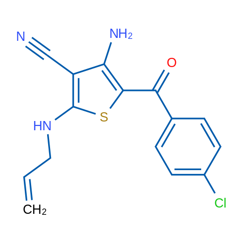 2-(Allylamino)-4-amino-5-(4-chlorobenzoyl)thiophene-3-carbonitrile 1g