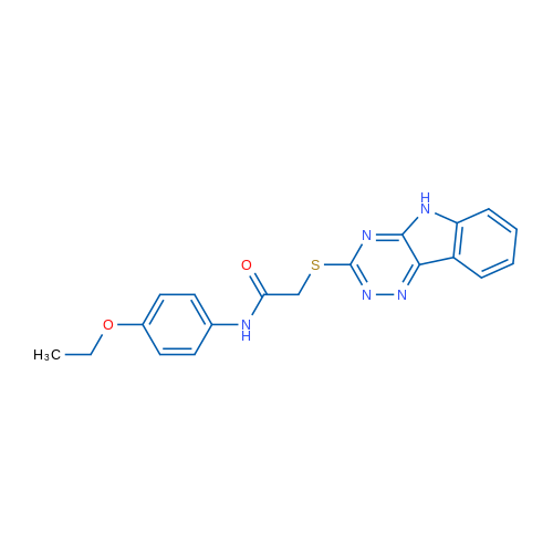 2-((5H-[1,2,4]Triazino[5,6-b]indol-3-yl)thio)-N-(4-ethoxyphenyl)acetamide 1g