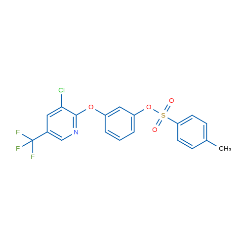 3-{[3-chloro-5-(trifluoromethyl)pyridin-2-yl]oxy}phenyl 4-methylbenzene-1-sulfonate 1g
