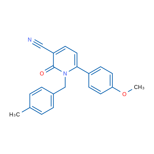 6-(4-Methoxyphenyl)-1-[(4-methylphenyl)methyl]-2-oxo-1,2-dihydropyridine-3-carbonitrile 1g