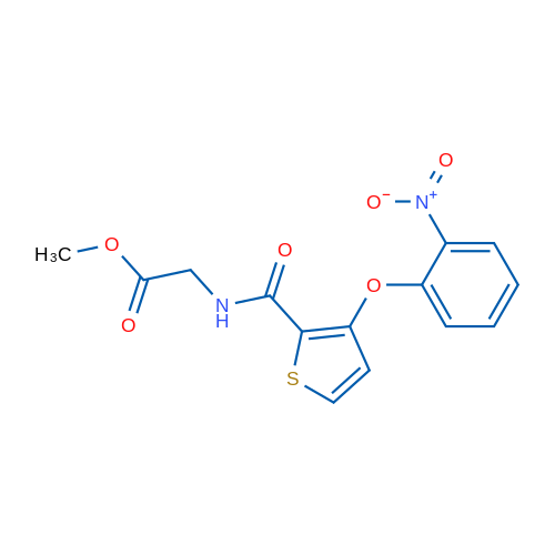 Methyl 2-{[3-(2-nitrophenoxy)thiophen-2-yl]formamido}acetate 1g