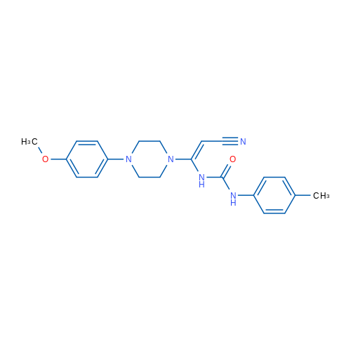3-[(1E)-2-Cyano-1-[4-(4-methoxyphenyl)piperazin-1-yl]eth-1-en-1-yl]-1-(4-methylphenyl)urea 1g