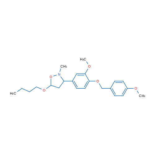5-Butoxy-3-{3-methoxy-4-[(4-methoxyphenyl)methoxy]phenyl}-2-methyl-1,2-oxazolidine 1g