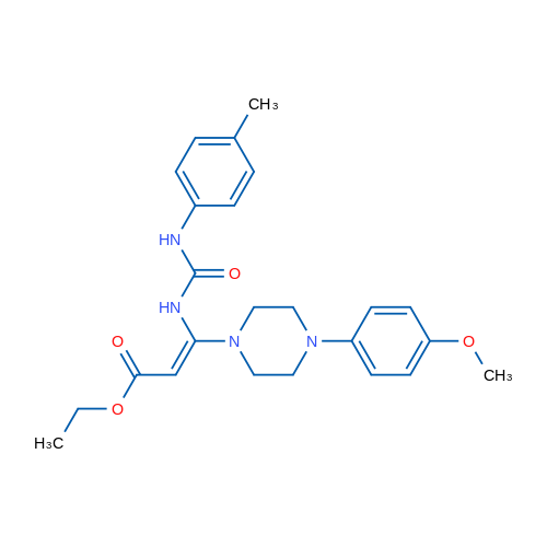 Ethyl (2E)-3-[4-(4-methoxyphenyl)piperazin-1-yl]-3-{[(4-methylphenyl)carbamoyl]amino}prop-2-enoate 1g