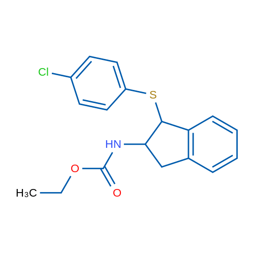 Ethyl N-{1-[(4-chlorophenyl)sulfanyl]-2,3-dihydro-1H-inden-2-yl}carbamate 1g