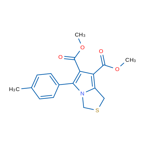 6,7-Dimethyl 5-(4-methylphenyl)-1H,3H-pyrrolo[1,2-c][1,3]thiazole-6,7-dicarboxylate 1g