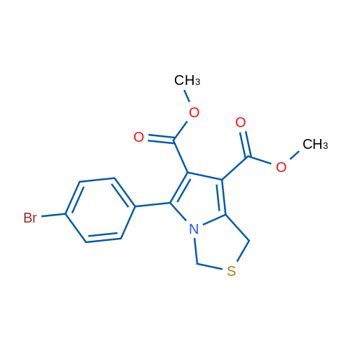 6,7-Dimethyl 5-(4-bromophenyl)-1H,3H-pyrrolo[1,2-c][1,3]thiazole-6,7-dicarboxylate 1g