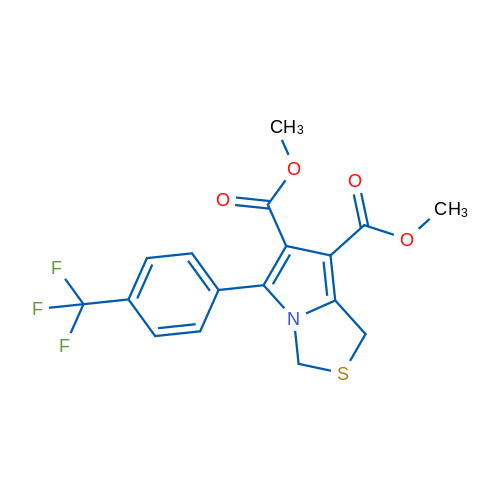 6,7-Dimethyl 5-[4-(trifluoromethyl)phenyl]-1H,3H-pyrrolo[1,2-c][1,3]thiazole-6,7-dicarboxylate 1g