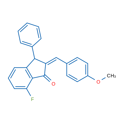 (2Z)-7-Fluoro-2-[(4-methoxyphenyl)methylidene]-3-phenyl-2,3-dihydro-1H-inden-1-one 1g
