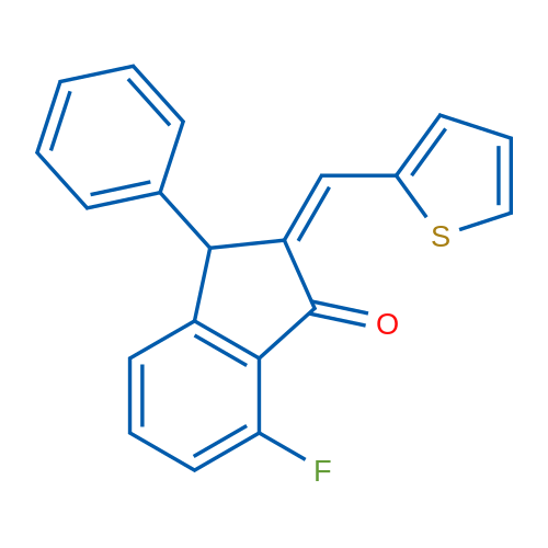 (2Z)-7-Fluoro-3-phenyl-2-[(thiophen-2-yl)methylidene]-2,3-dihydro-1H-inden-1-one 1g