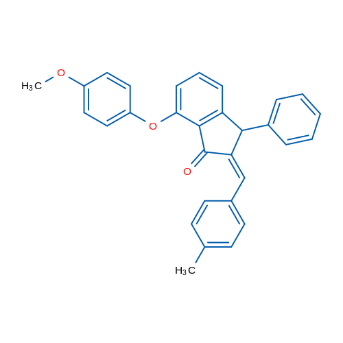 (2Z)-7-(4-Methoxyphenoxy)-2-[(4-methylphenyl)methylidene]-3-phenyl-2,3-dihydro-1H-inden-1-one 1g